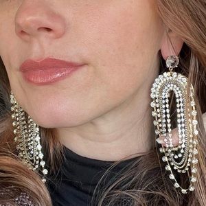 Crystal oval earrings from Anthropologie